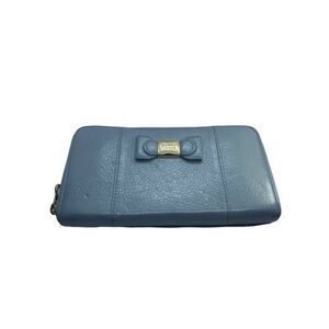 See By Chloe Light Grayish Blue Long Leather Zip Around Wallet